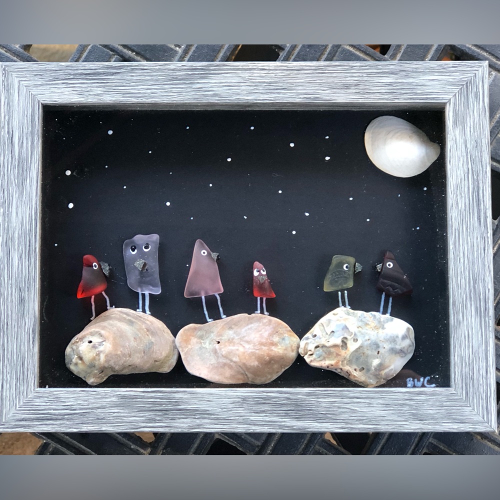 Night Moves! Handmade Sea Glass Art